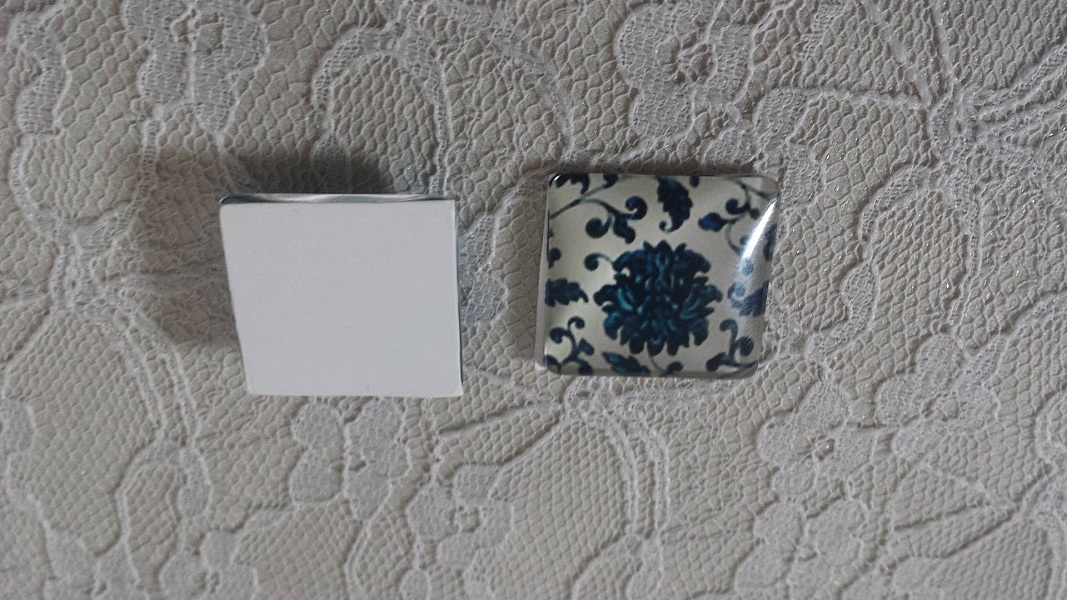 firkantet glass cabochon 25mm 033 