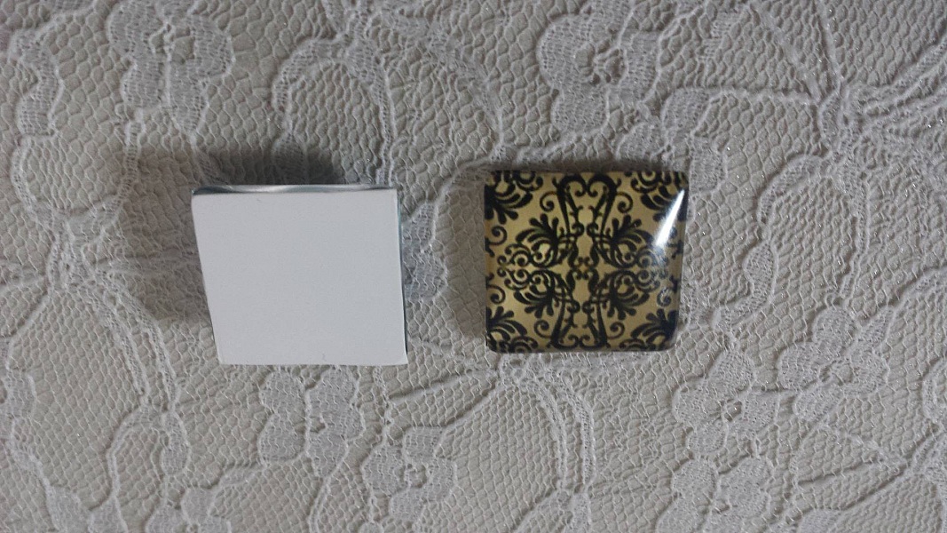 firkantet glass cabochon 25mm 031 