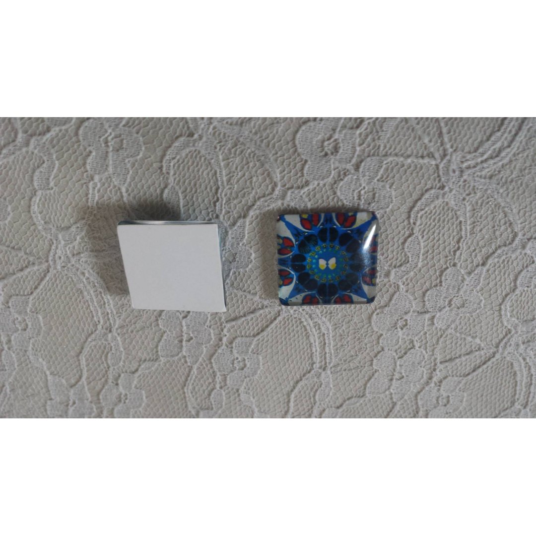 firkantet glass cabochon 25mm 030 