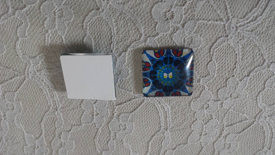 firkantet glass cabochon 25mm 030 