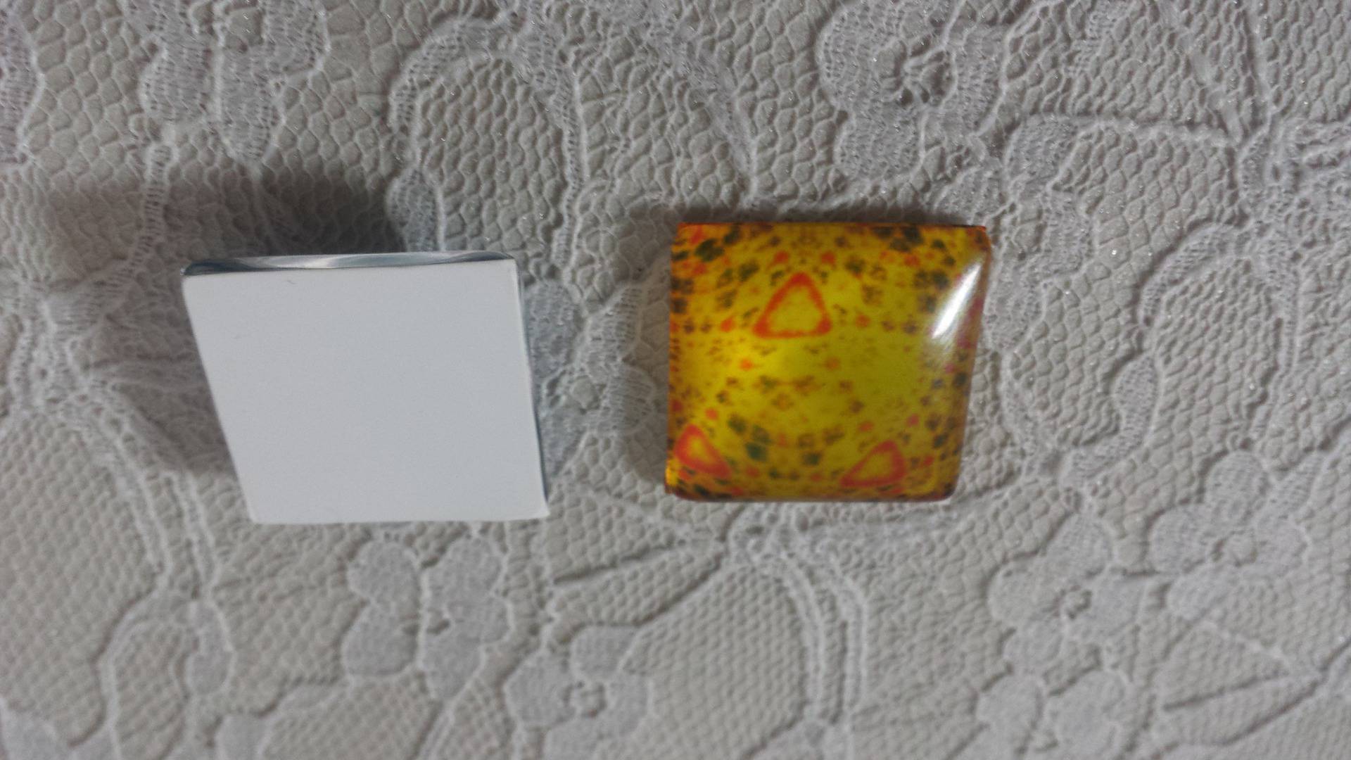 firkantet glass cabochon 25mm 016 