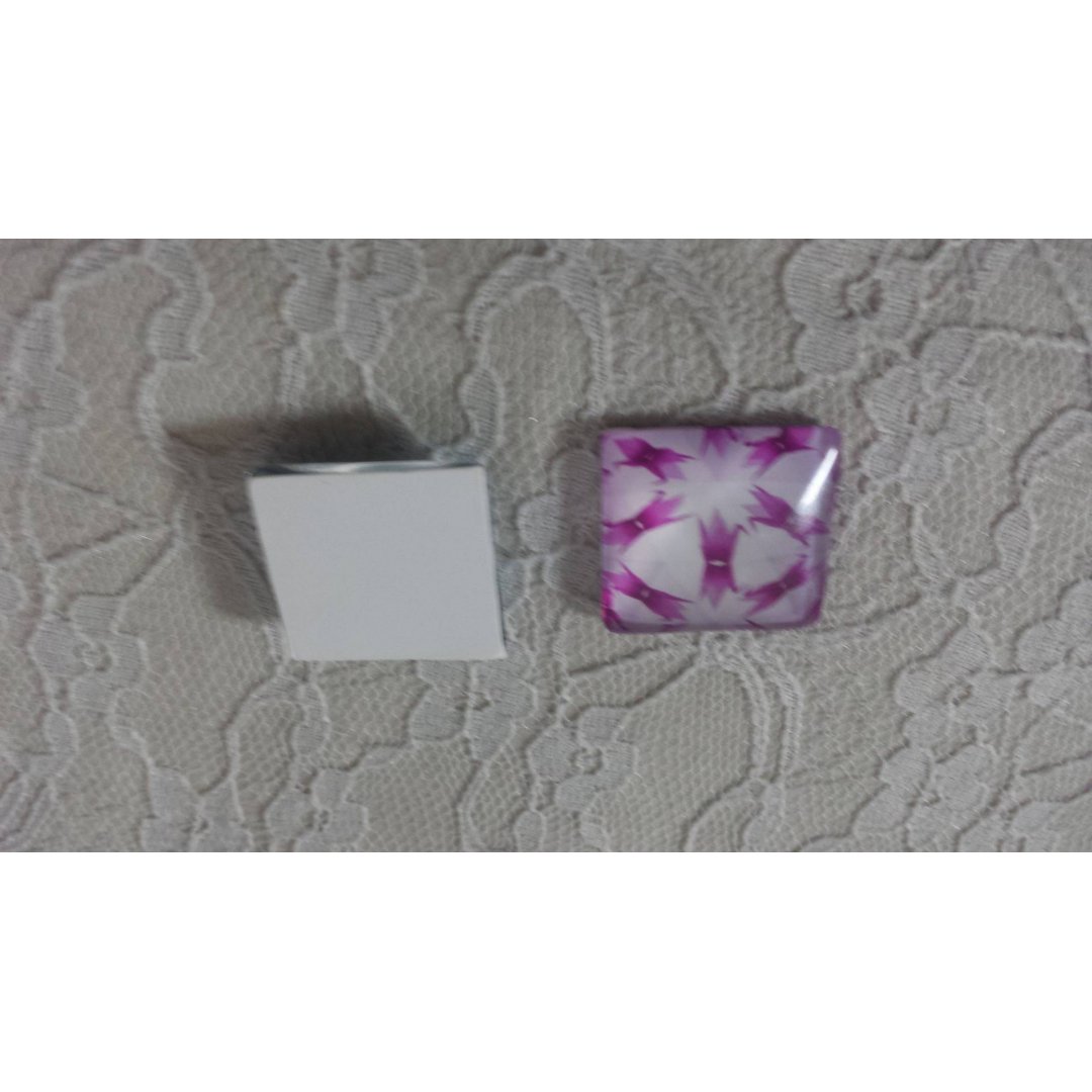 glass firkantet cabochon 25mm 015 
