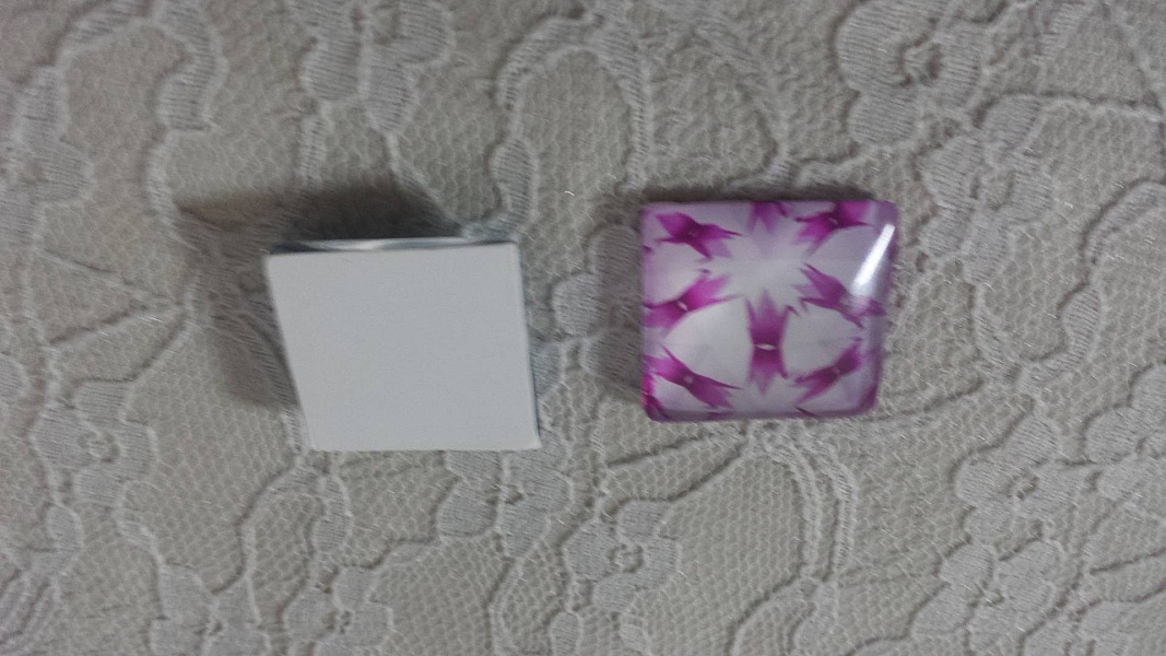 glass firkantet cabochon 25mm 015 