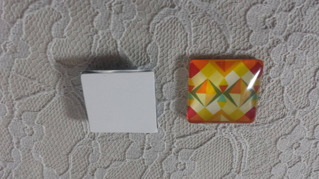 glass firkantet cabochon 25mm 014 