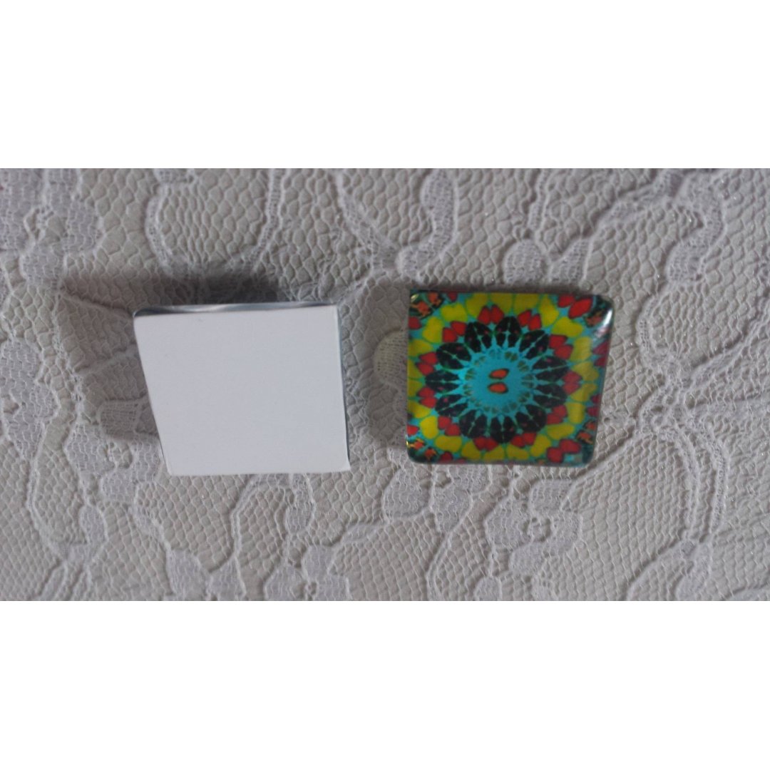 firkantet glass cabochon 25mm 008 