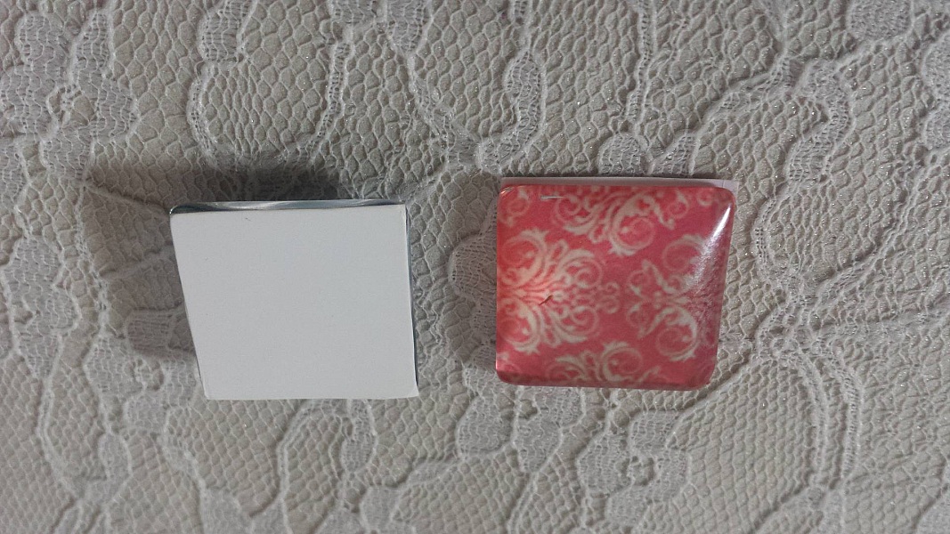 firkantet glass cabochon 25mm 007 