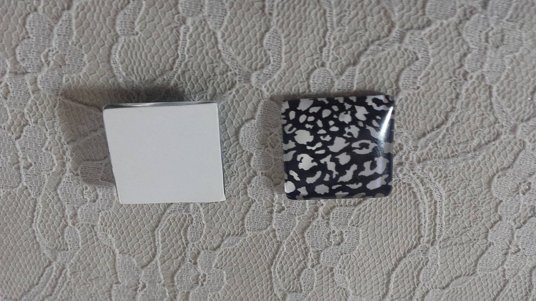 firkantet glass cabochon 25mm 006 