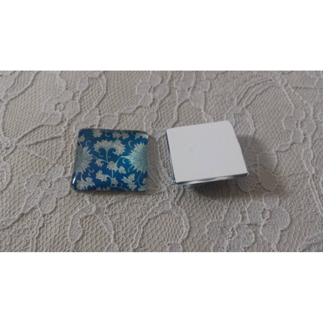 firkantet glass cabochon 25mm 001 