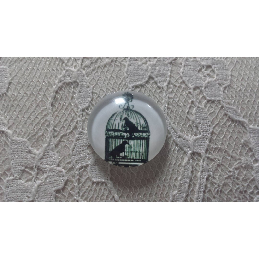 rund glass cabochon 10mm fugler 004 