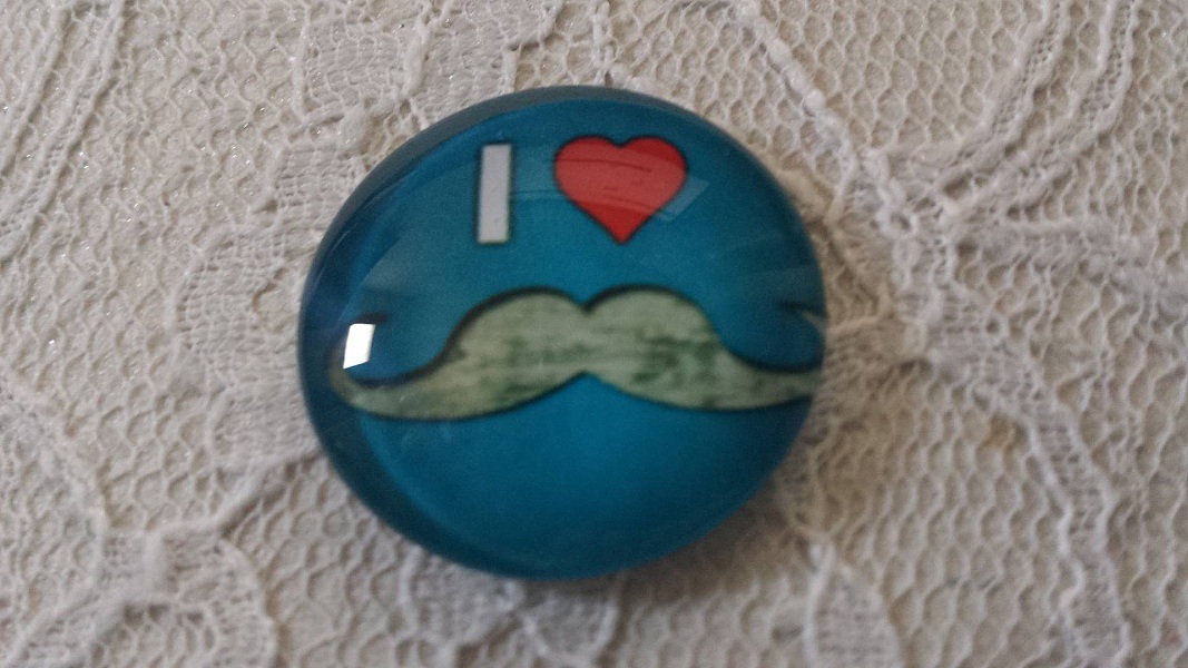 glass cabochon rund 25mm bart 037 