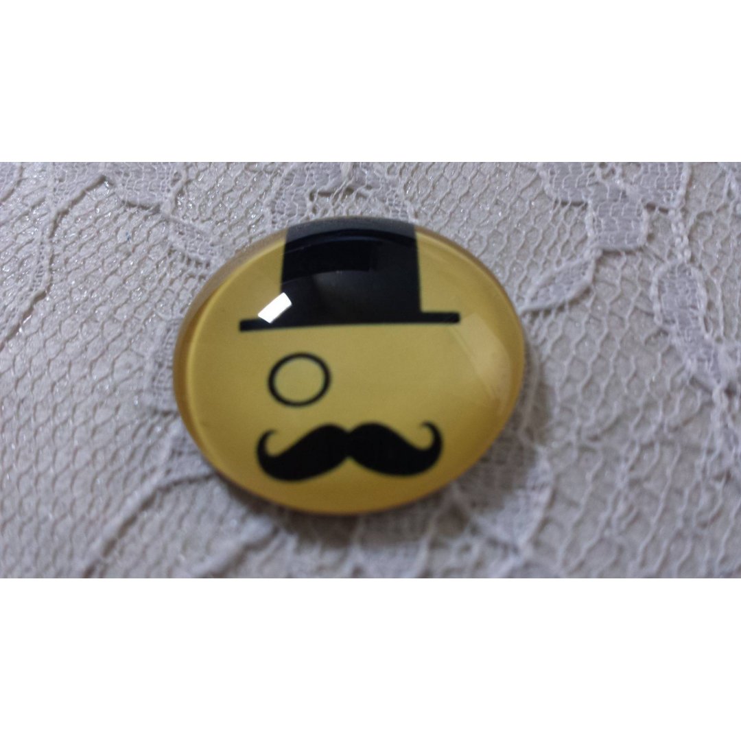 glass cabochon rund 25mm bart 023 