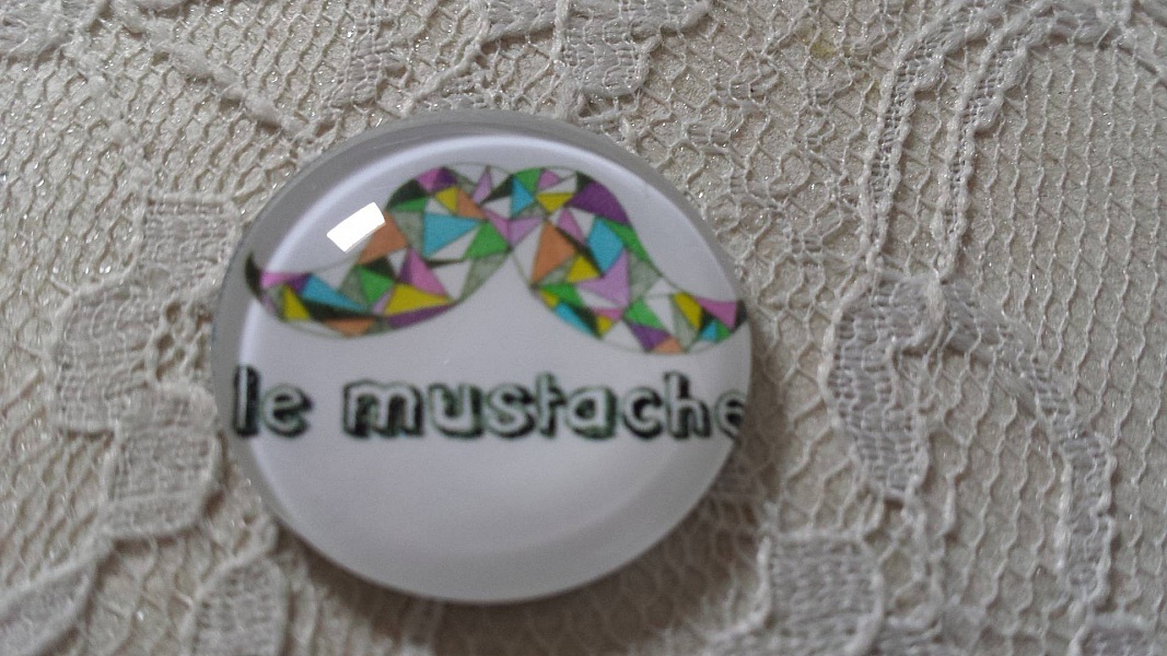 glass cabochon rund 25mm bart 010 