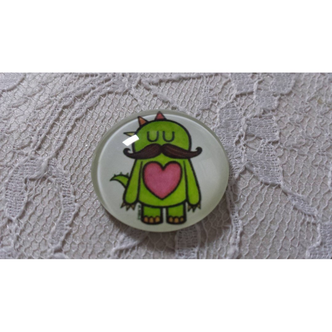 glass cabochon rund 25mm bart 007 