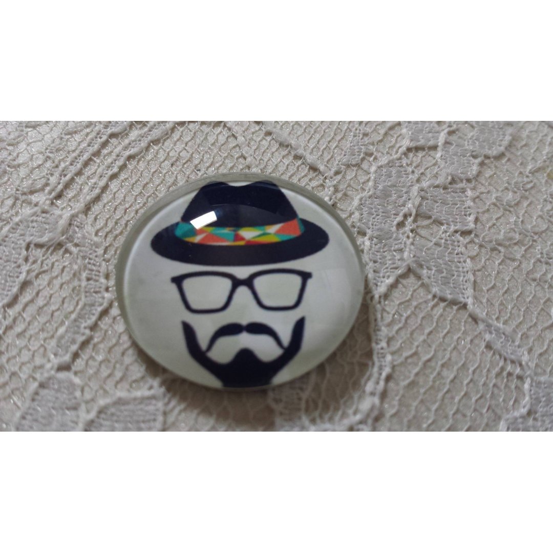 glass cabochon rund 25 mm bart 006 