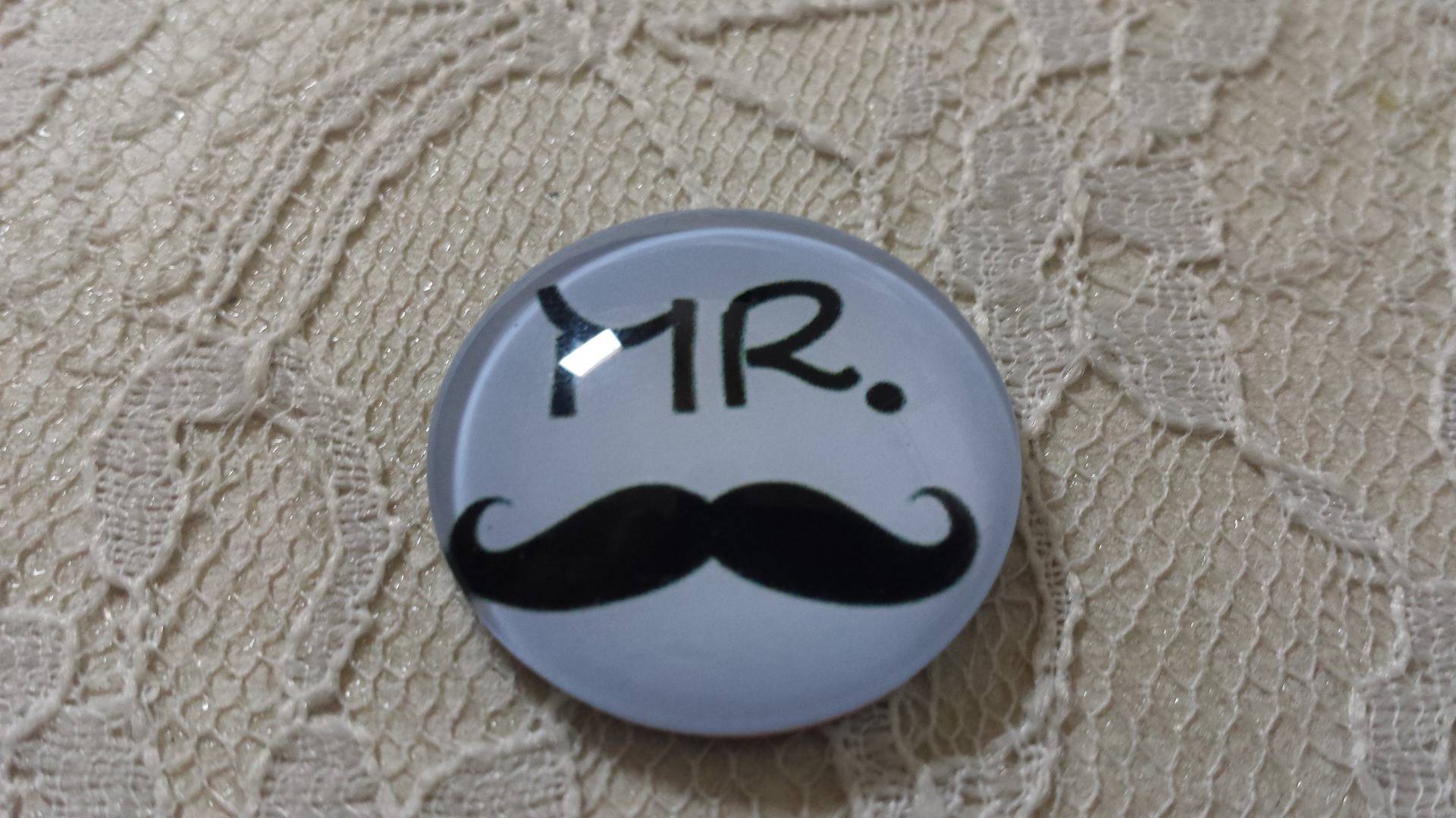 glass cabochon rund 25mm bart 004 