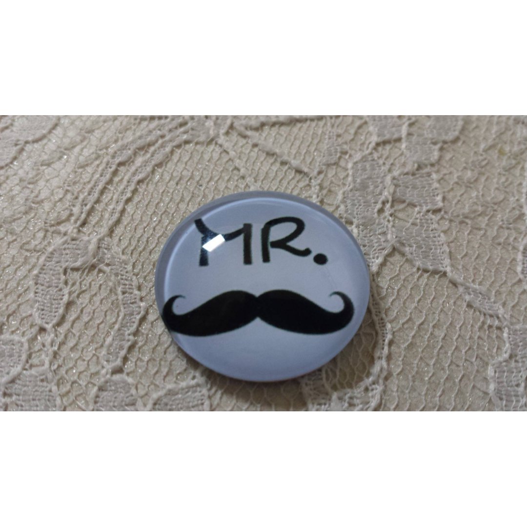 glass cabochon rund 25mm bart 004 