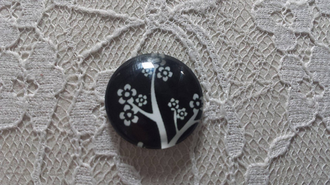 glass cabochon rund 20mm fugler 020 