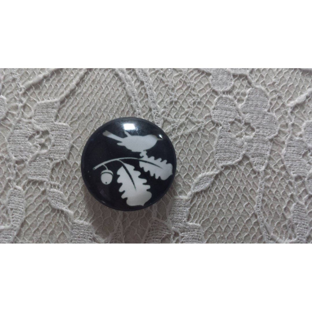 glass cabochon rund 20mm fugler 005 