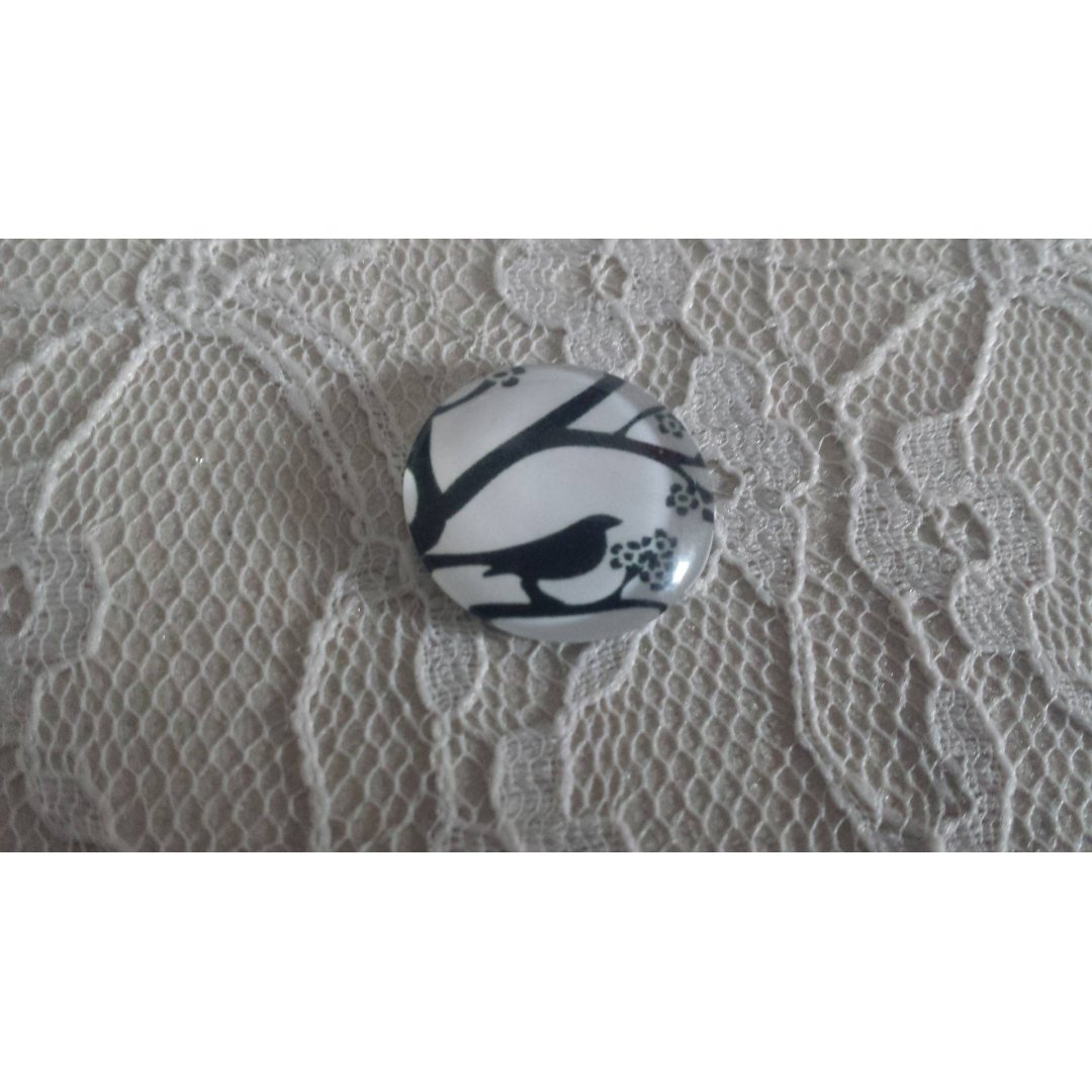 glass cabochon rund 20mm fugler 001 