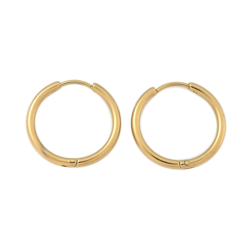 Support Boucle d'oreille Créole Huggie Acier Inoxydable N°02-25 mm 01