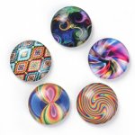 Lot 40 glass cabochons runde 25 mm 95108