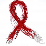 Halskjede med organzabånd N°02 og vokset snor