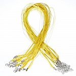 Halskjede med organzabånd N°05 og vokset snor