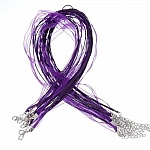 Halskjede med organzabånd nr. 16 og vokset snor