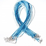 Halskjede med organzabånd N°08 og vokset snor