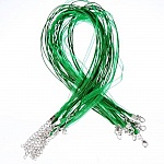 Halskjede med organzabånd N°09 og vokset snor