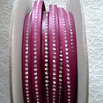 Lær DD-Fuxia 10 mm Swarovski Strass per 20 cm