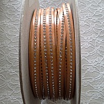 10 mm Natural Leather Swarovski Strass per 20 cm