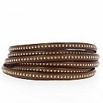 Lær Bille Bruno 06 mm med nikkelfri kulekjede per 20 cm