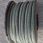 Pastellblå lærkule 06 mm med nikkelfri kulekjede per 20 cm