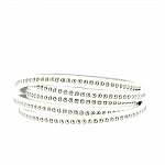 Lærkule Hvit 06 mm med nikkelfri kulekjede per 20 cm