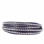 Dark Cobalt Leather 06 mm Swarovski Strass per 20 cm