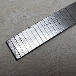 Sølv Rektangel Lær 20 mm x 20 cm