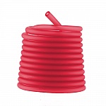 1 meter Pvc Hollow Cord 6,5 mm lys rød