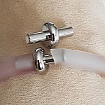 Sølvlås for hul PVC-snor 6,5 mm