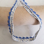 80 cm multiblomst og blonder skråbånd N°03