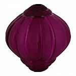 Perle Lucite Lampion Shape Striated Aubergine