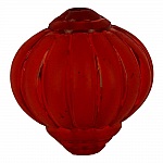 Perle Lucite Lampion Shape Striated Red