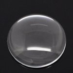 Cabochon rund 30 mm i klart forstørrelsesglass N°13