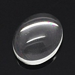 Cabochon Oval 08 x 10 mm i klart burrglass N°15 per 2 stk.