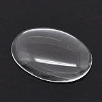 Oval cabochon 18 x 25 mm i klart burstglass N°19