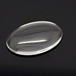 Oval cabochon 25 x 35 mm i klart burrglass N°20