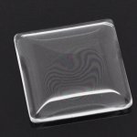 Cabochon Square 25 x 25 mm i klart burrglass N°28