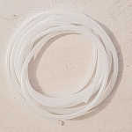 1 meter 2 mm hvit hul pvc-snor.
