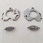 Vippelås sølv elefantmønster nr. 11