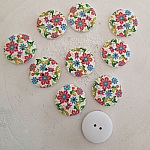 Treknott blomster 30 mm N°01 x 10 stk.